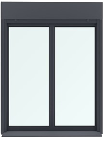 Fenêtre frappe Alu ouvrant caché 1 vantail blanc RAL 9016 vitrage